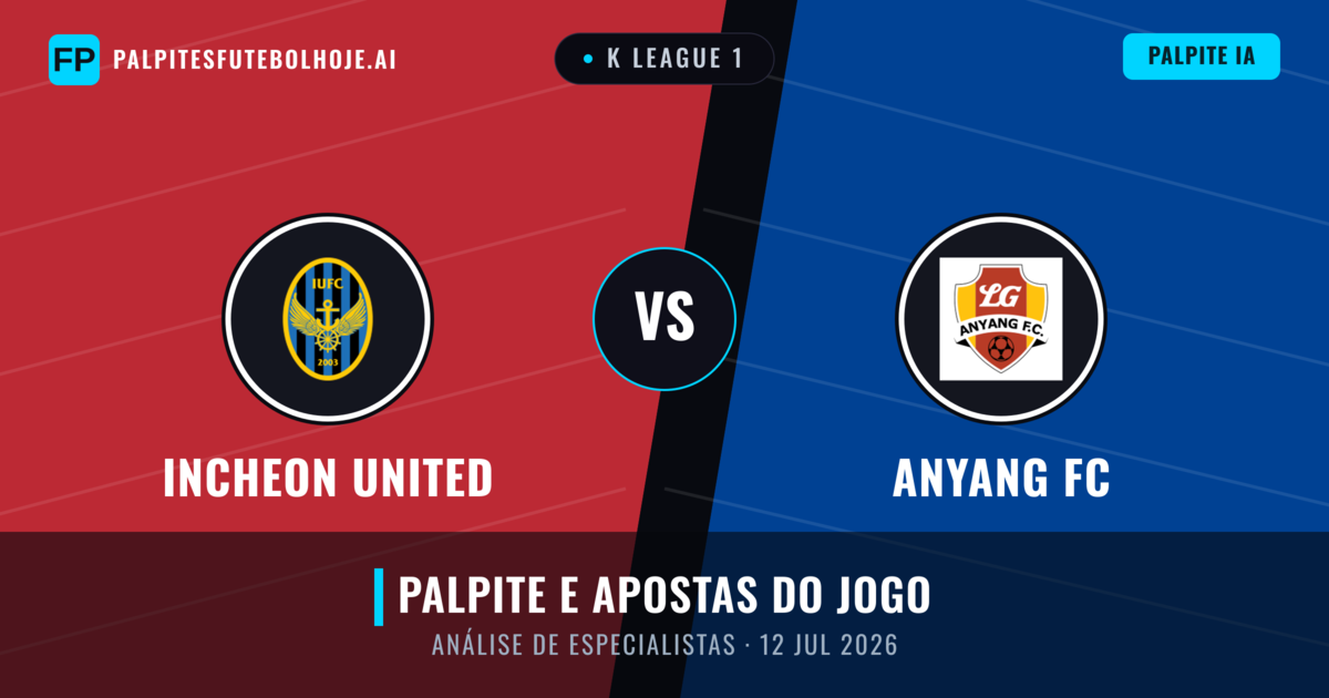 Incheon United vs Anyang FC — prognóstico e prévia do jogo