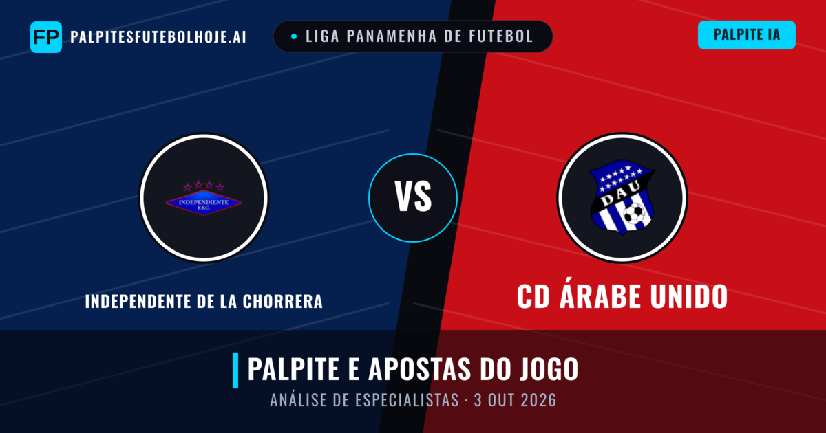 Independente de La Chorrera vs CD Árabe Unido — prognóstico e prévia do jogo