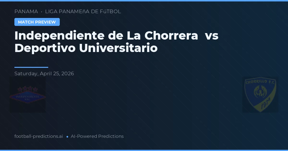 Independente de La Chorrera vs Deportivo Universitário preview