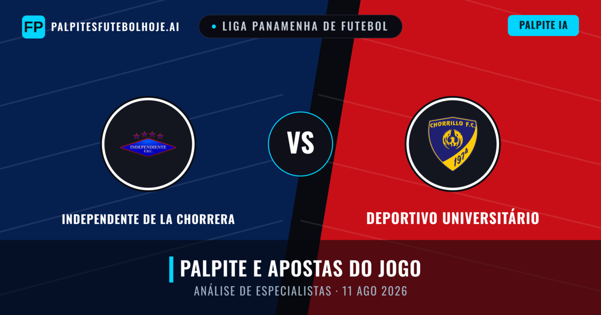 Independente de La Chorrera vs Deportivo Universitário — prognóstico e prévia do jogo