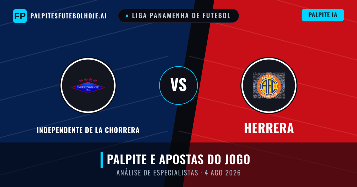 Independente de La Chorrera vs Herrera — prognóstico e prévia do jogo