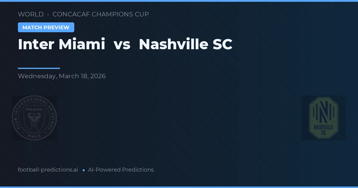 Inter Miami vs Nashville SC — prognóstico e prévia do jogo
