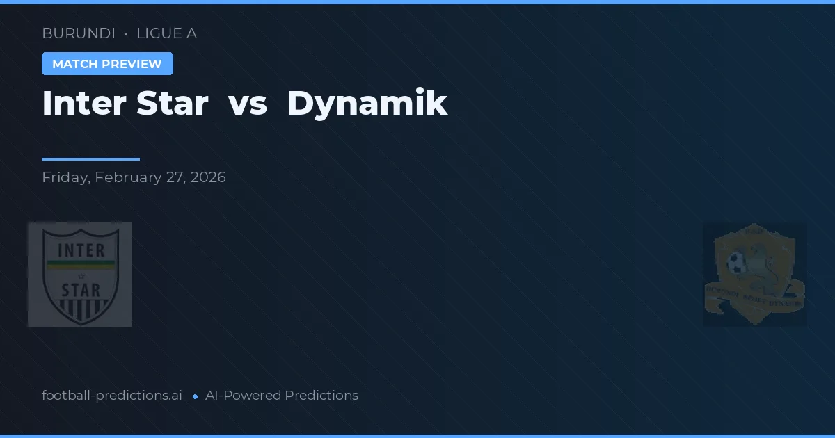 Inter Star vs Dynamik — prognóstico e prévia do jogo