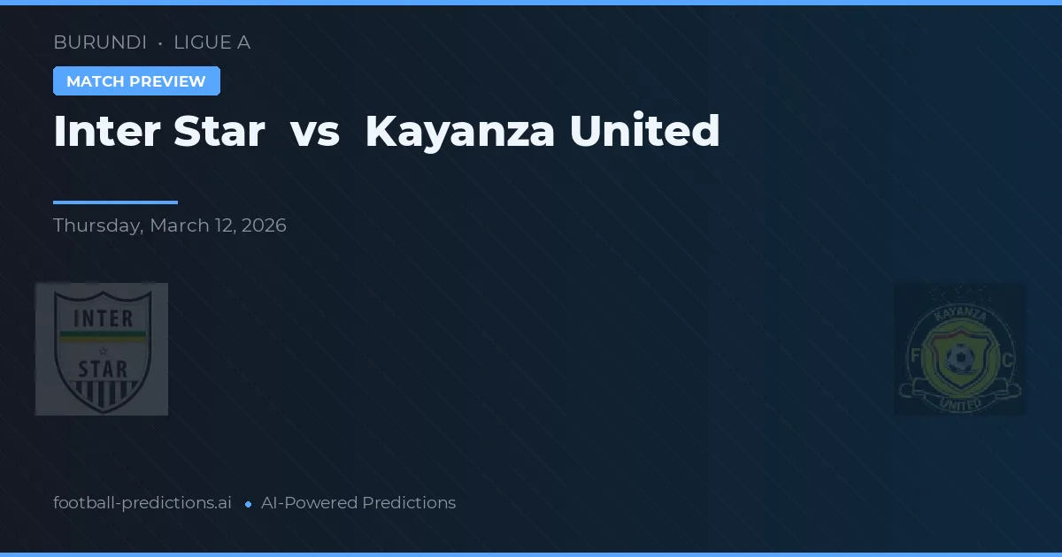Inter Star vs Kayanza United — prognóstico e prévia do jogo