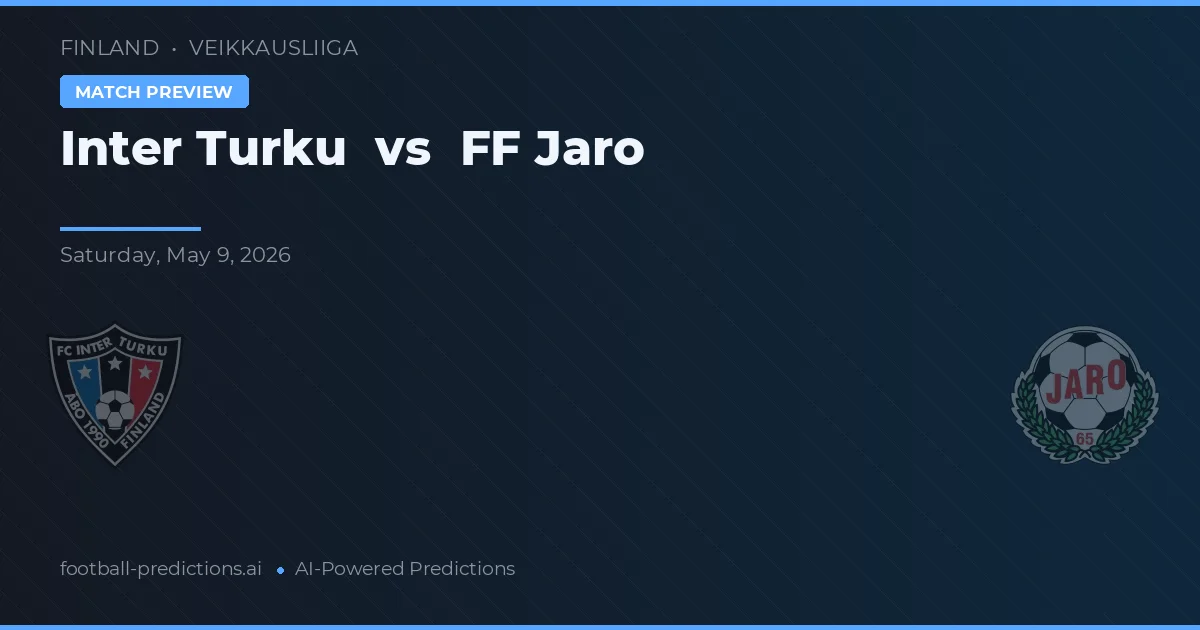 Inter Turku vs FF Jaro — prognóstico e prévia do jogo