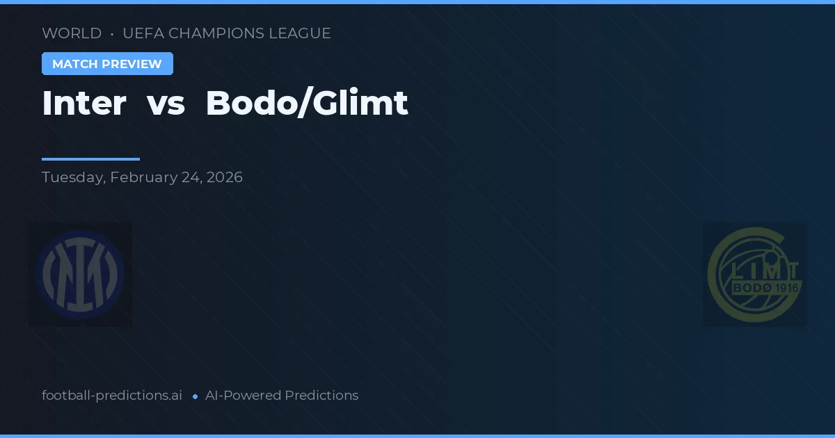 Internazionale vs Bodø/Glimt — prognóstico e prévia do jogo