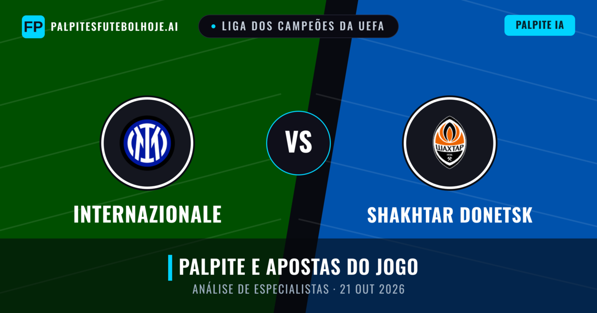 Internazionale vs Shakhtar Donetsk — prognóstico e prévia do jogo