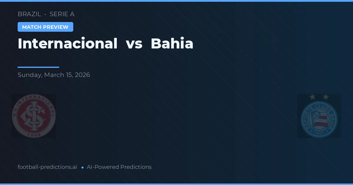 Internacional vs Bahia — prognóstico e prévia do jogo