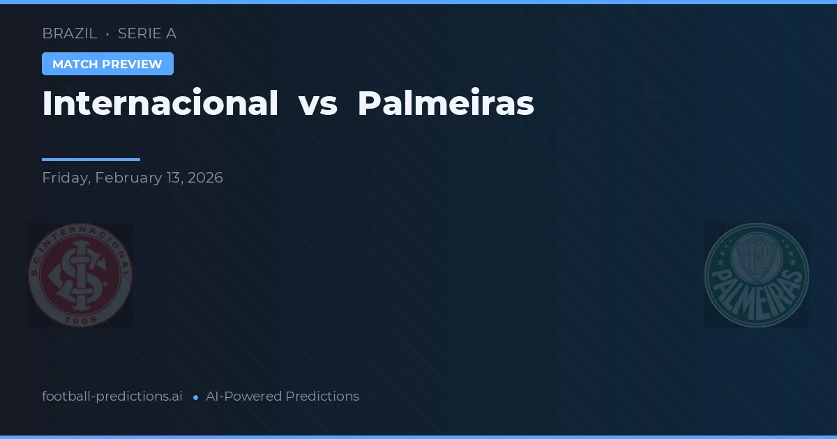 Internacional vs Palmeiras — prognóstico e prévia do jogo