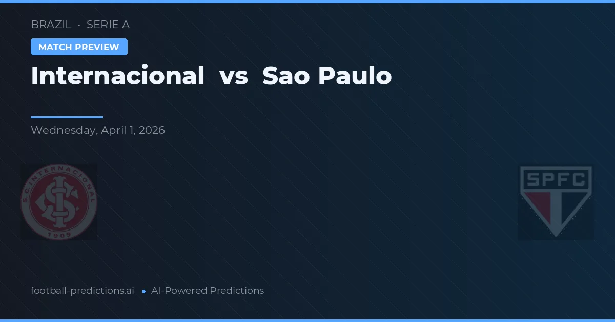 Internacional vs São Paulo — prognóstico e prévia do jogo