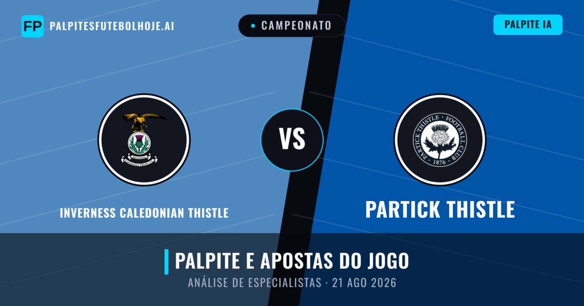 Inverness Caledonian Thistle vs Partick Thistle — prognóstico e prévia do jogo
