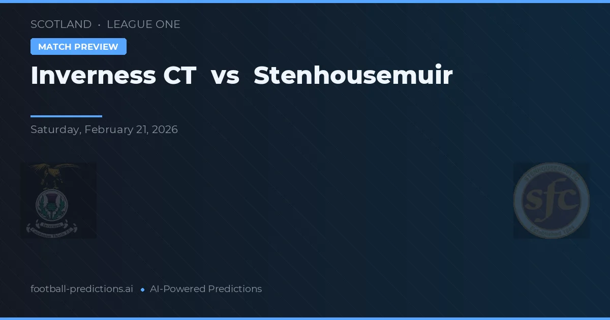 Inverness Caledonian Thistle vs Stenhousemuir — prognóstico e prévia do jogo