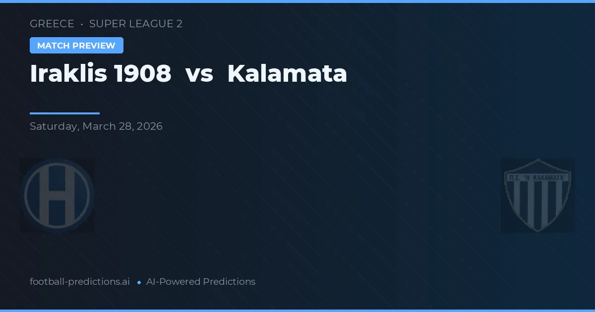 Iraklis 1908 vs Kalamata — prognóstico e prévia do jogo