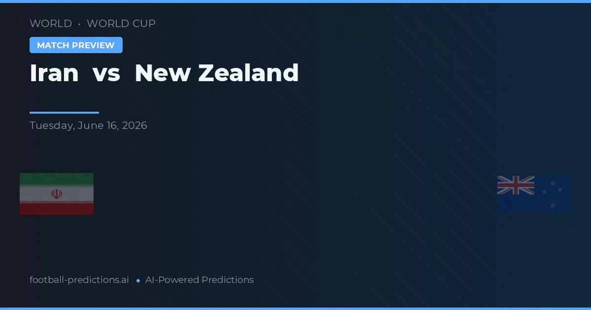 Irã vs Nova Zelândia — prognóstico e prévia do jogo