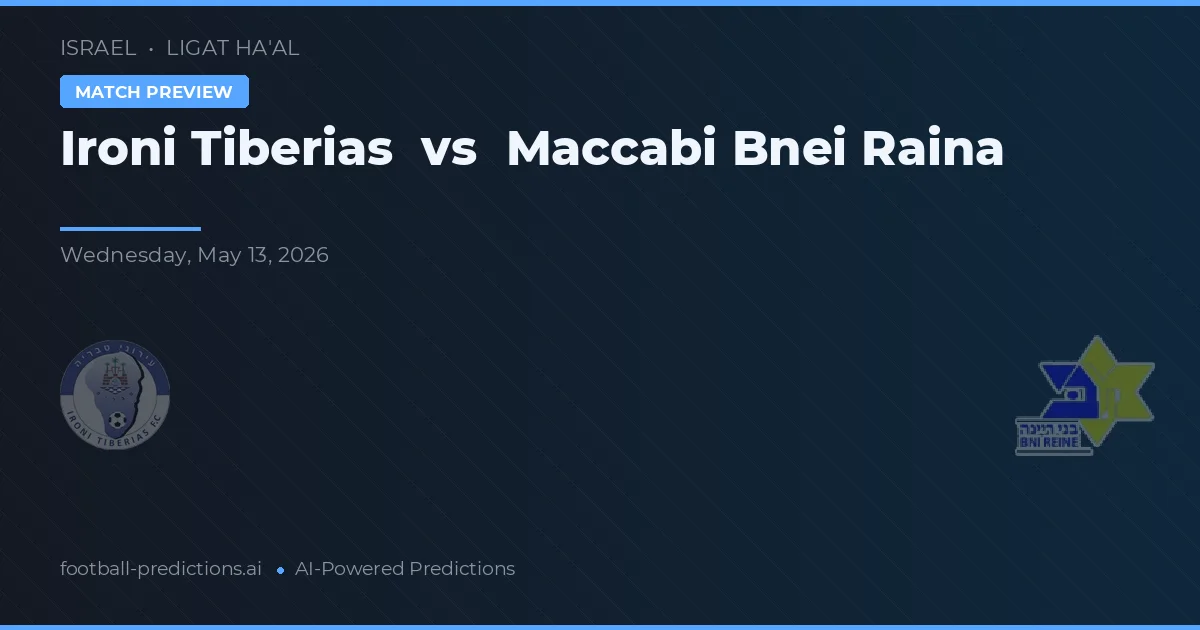 Ironi Tiberias vs Maccabi Bnei Raina — prognóstico e prévia do jogo