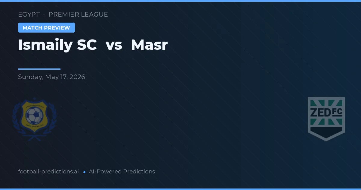 Ismaily SC vs Masr — prognóstico e prévia do jogo
