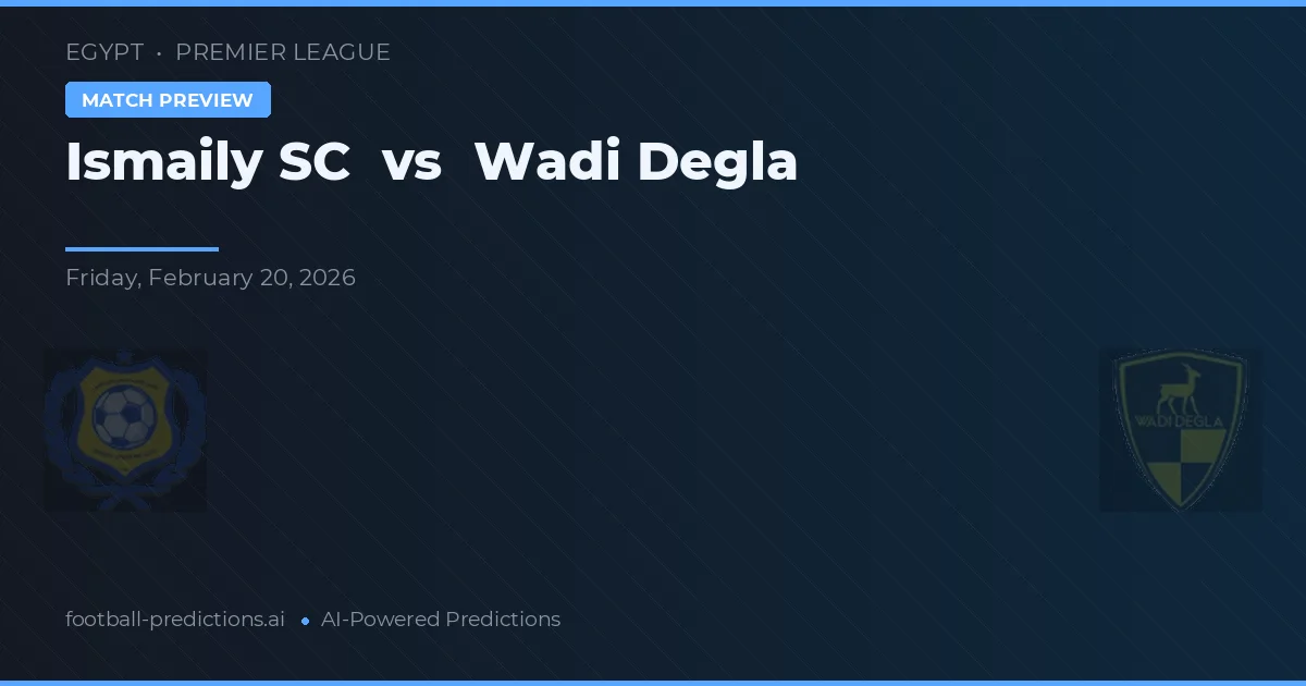 Ismaily SC vs Wadi Degla — prognóstico e prévia do jogo