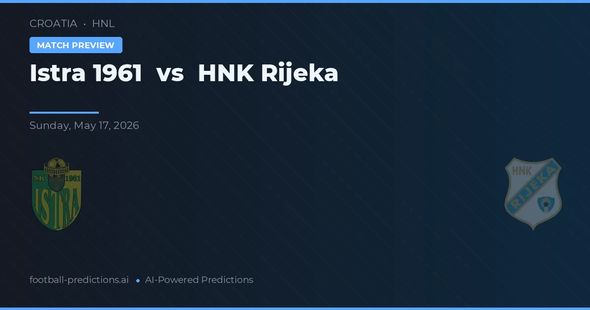 Istra 1961 vs HNK Rijeka — prognóstico e prévia do jogo