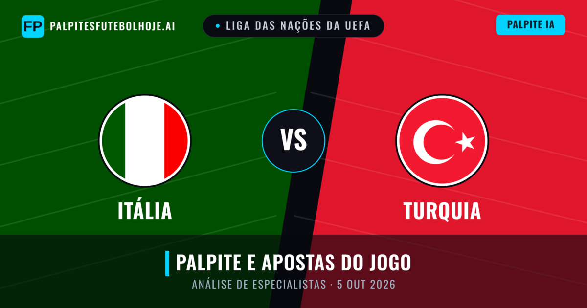 Itália vs Turquia — prognóstico e prévia do jogo
