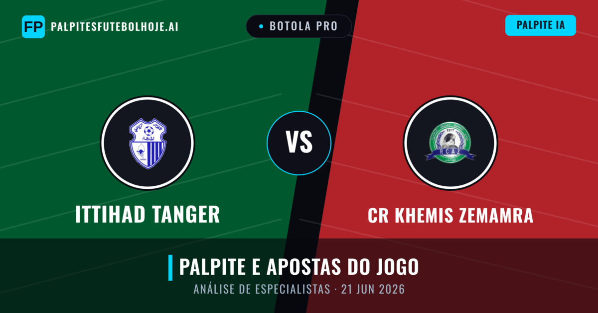 Ittihad Tanger vs CR Khemis Zemamra — prognóstico e prévia do jogo