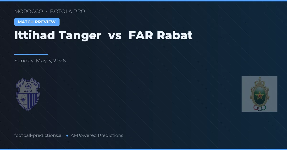 Ittihad Tanger vs FAR Rabat — prognóstico e prévia do jogo