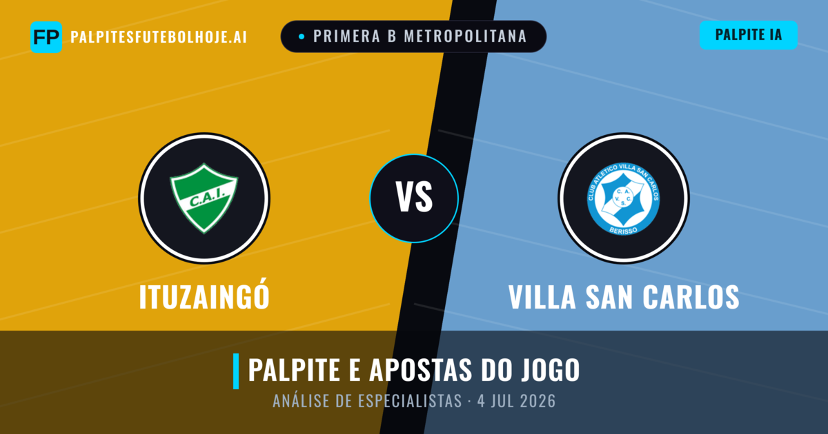 Ituzaingó vs Villa San Carlos — prognóstico e prévia do jogo