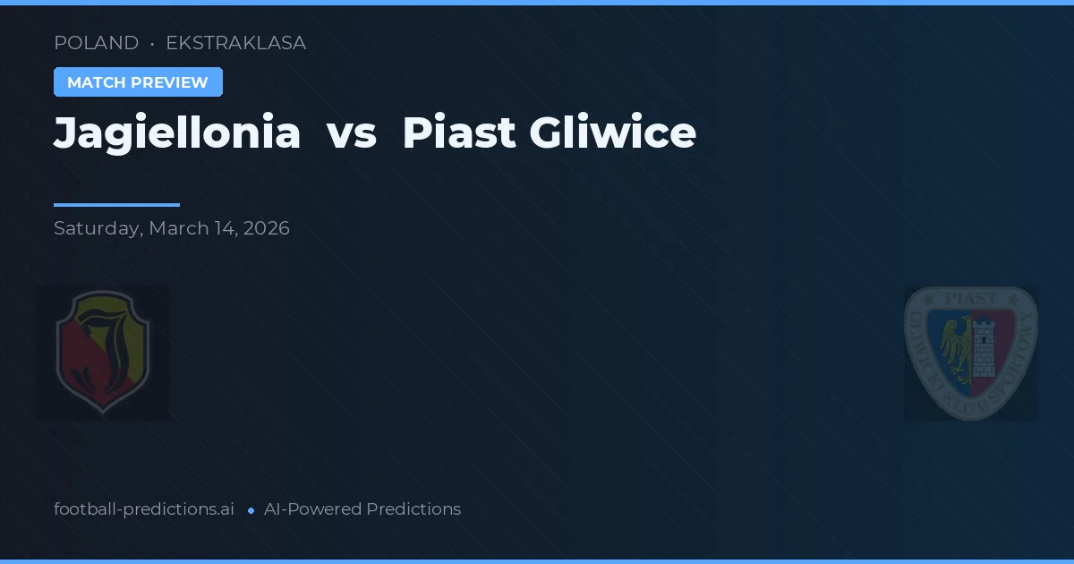 Jagiellonia vs Piast Gliwice — prognóstico e prévia do jogo