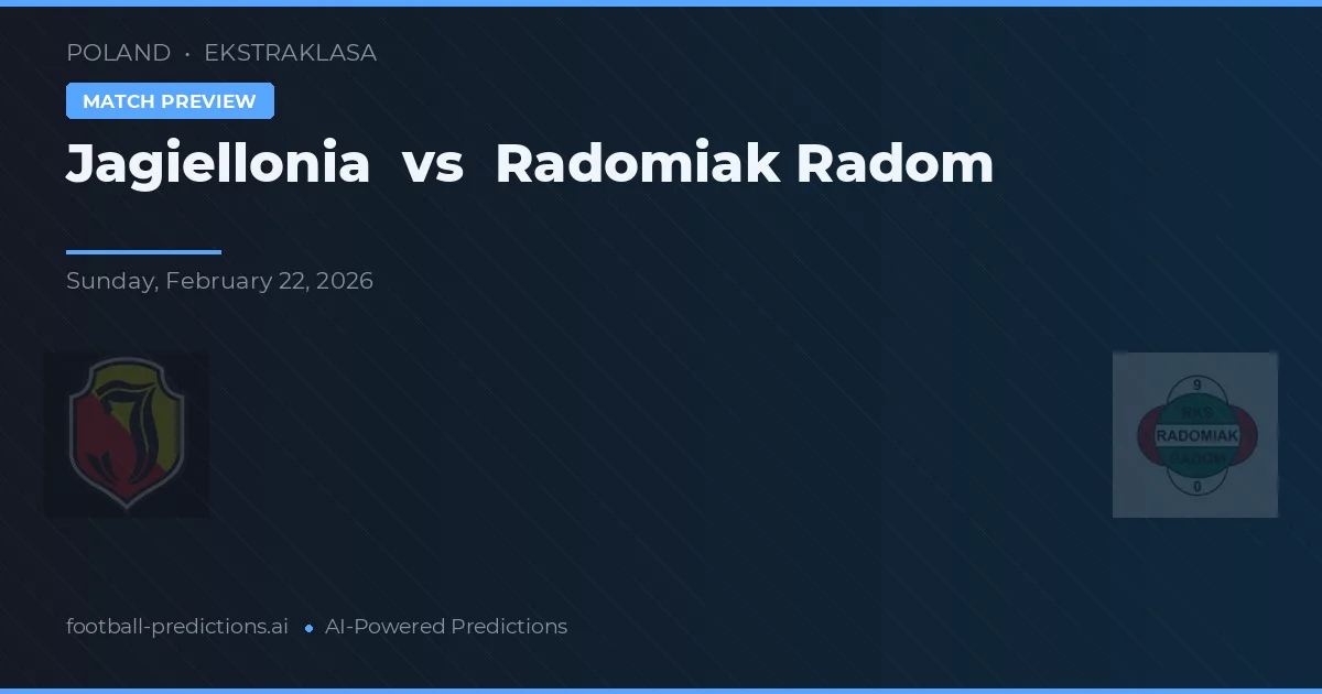 Jagiellonia vs Radomiak Radom — prognóstico e prévia do jogo
