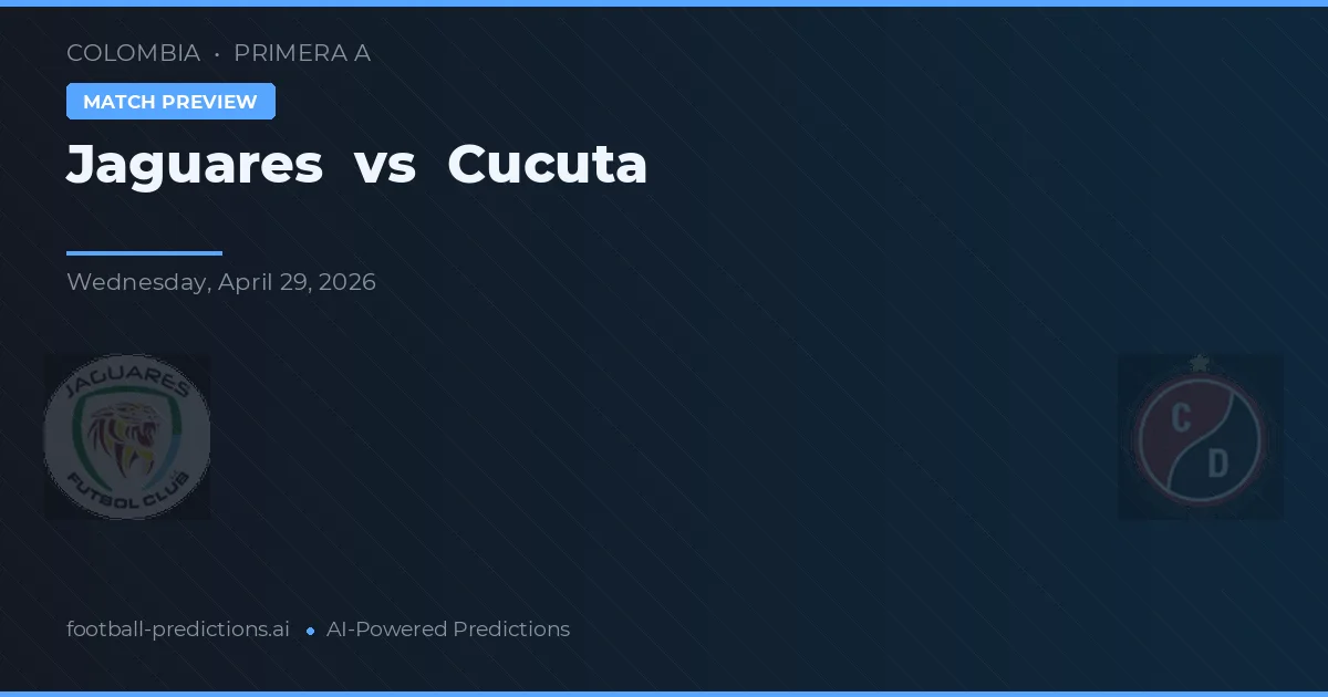 Jaguares vs Cúcuta — prognóstico e prévia do jogo