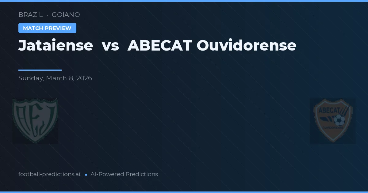 Jataiense vs ABECAT Ouvidorense — prognóstico e prévia do jogo