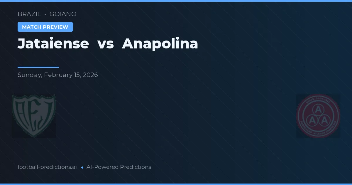 Jataiense vs Anapolina — prognóstico e prévia do jogo
