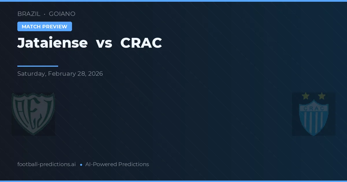 Jataiense vs CRAC — prognóstico e prévia do jogo