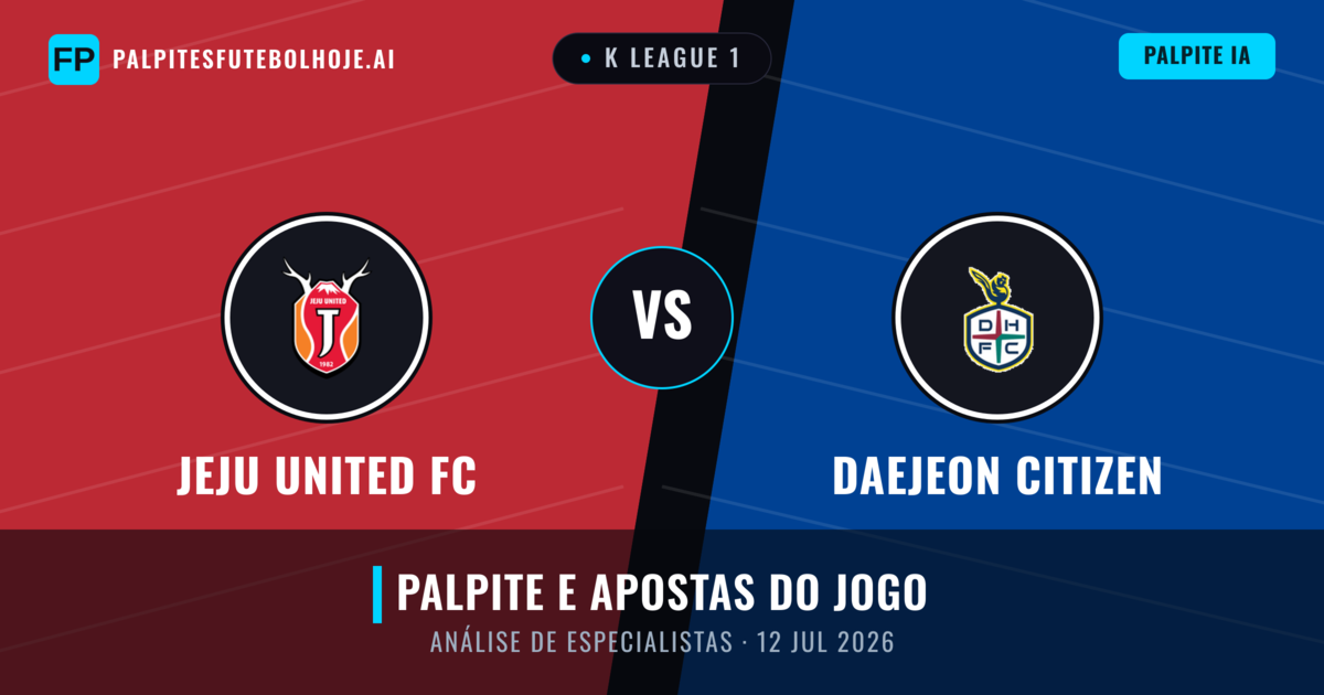 Jeju United FC vs Daejeon Citizen — prognóstico e prévia do jogo