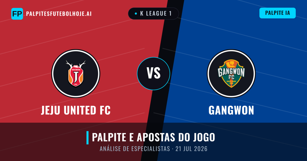 Jeju United FC vs Gangwon — prognóstico e prévia do jogo