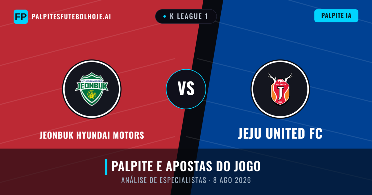 Jeonbuk Hyundai Motors vs Jeju United FC — prognóstico e prévia do jogo