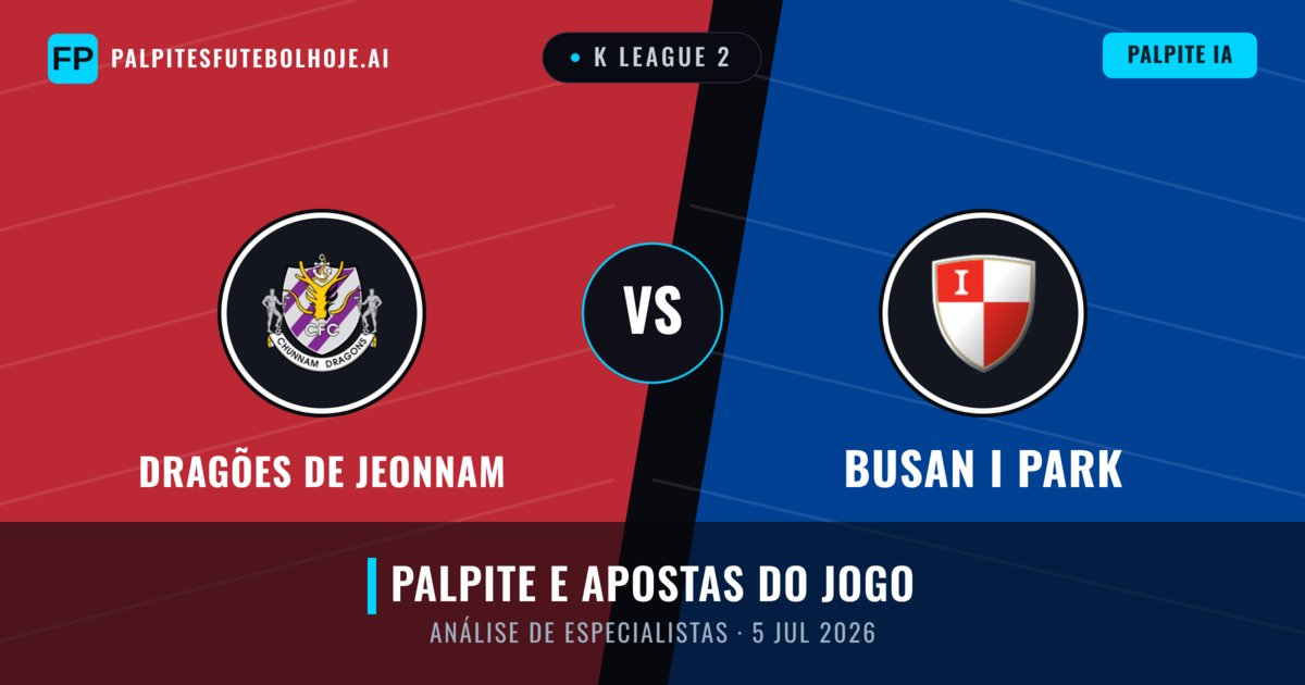 Dragões de Jeonnam vs Busan I Park — prognóstico e prévia do jogo