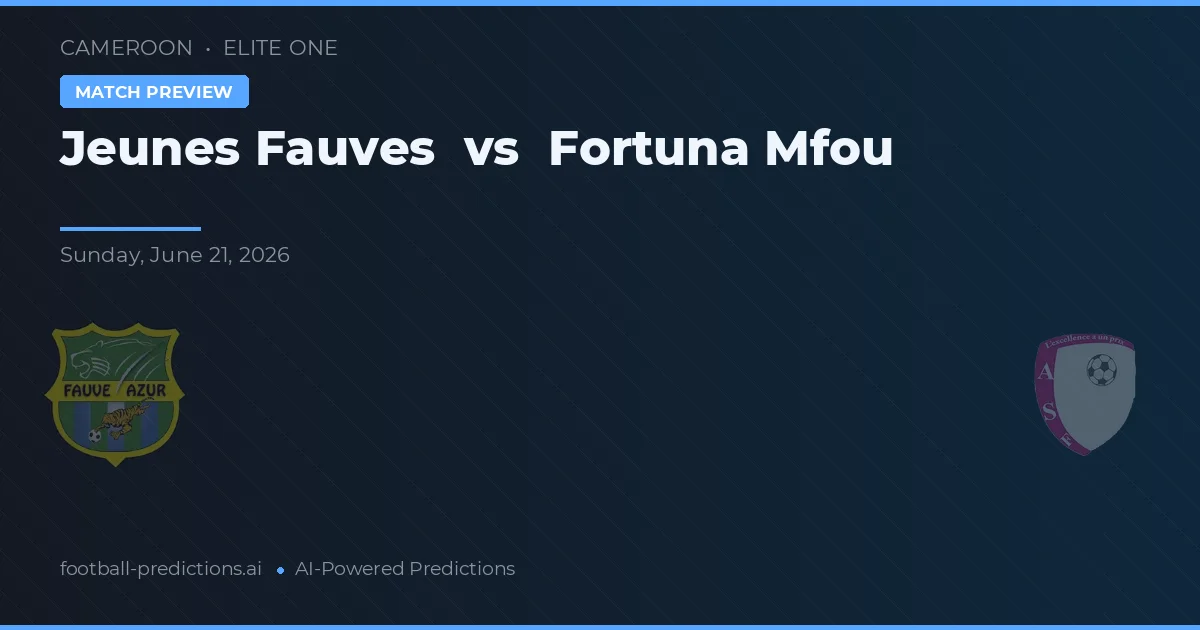 Jeunes Fauves vs Fortuna Mfou — prognóstico e prévia do jogo