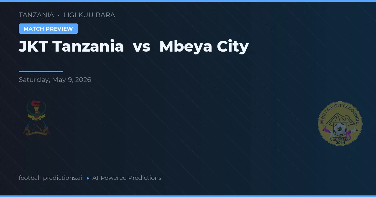 JKT Tanzânia vs Mbeya City — prognóstico e prévia do jogo