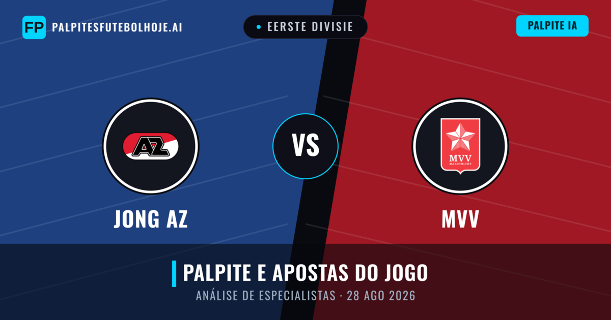 Jong AZ vs MVV — prognóstico e prévia do jogo