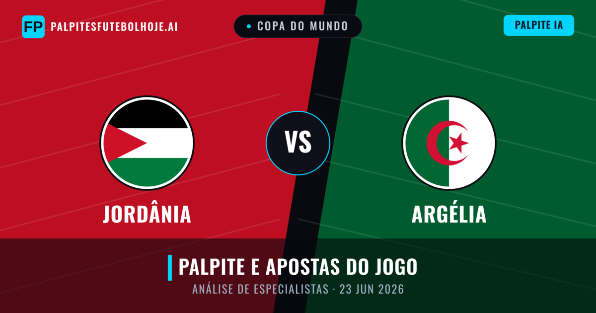 Jordânia vs Argélia — prognóstico e prévia do jogo