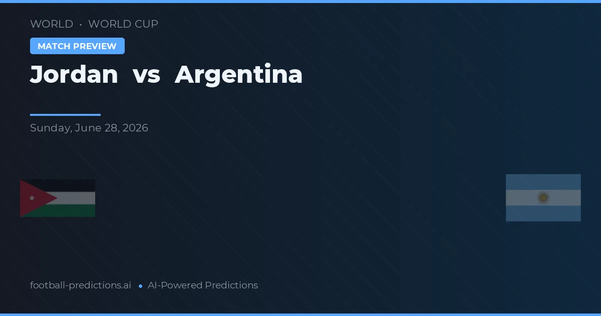 Jordânia vs Argentina — prognóstico e prévia do jogo