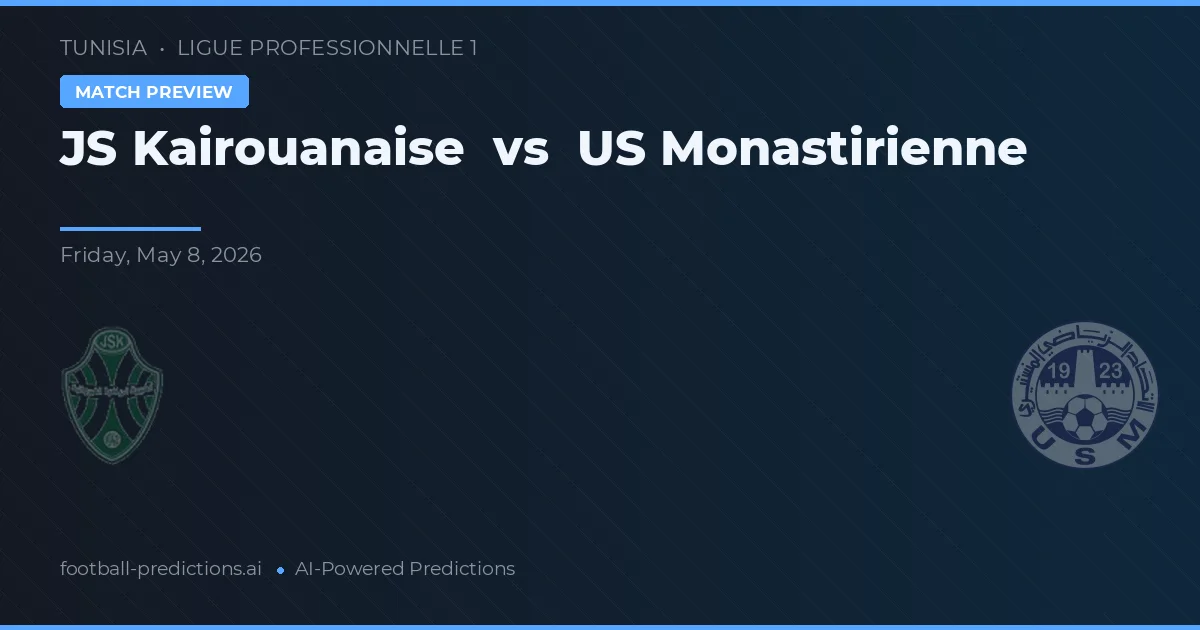 JS Kairouanaise vs US Monastir — prognóstico e prévia do jogo
