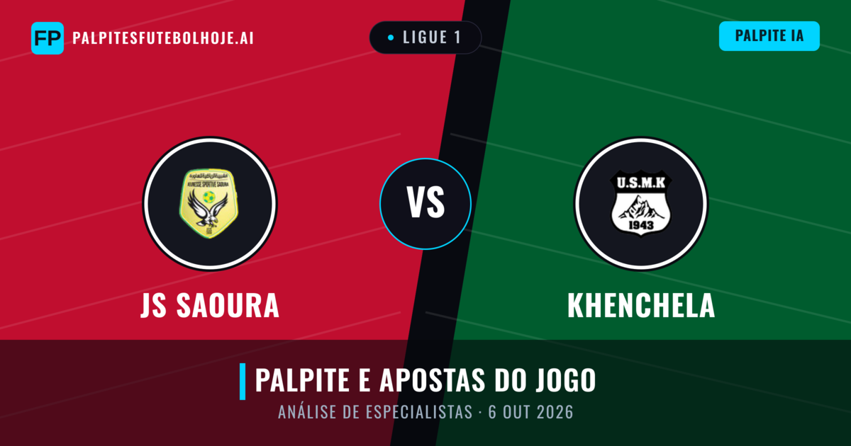 JS Saoura vs Khenchela — prognóstico e prévia do jogo