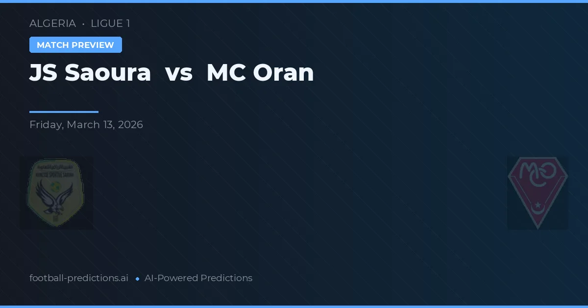 JS Saoura vs MC Oran — prognóstico e prévia do jogo