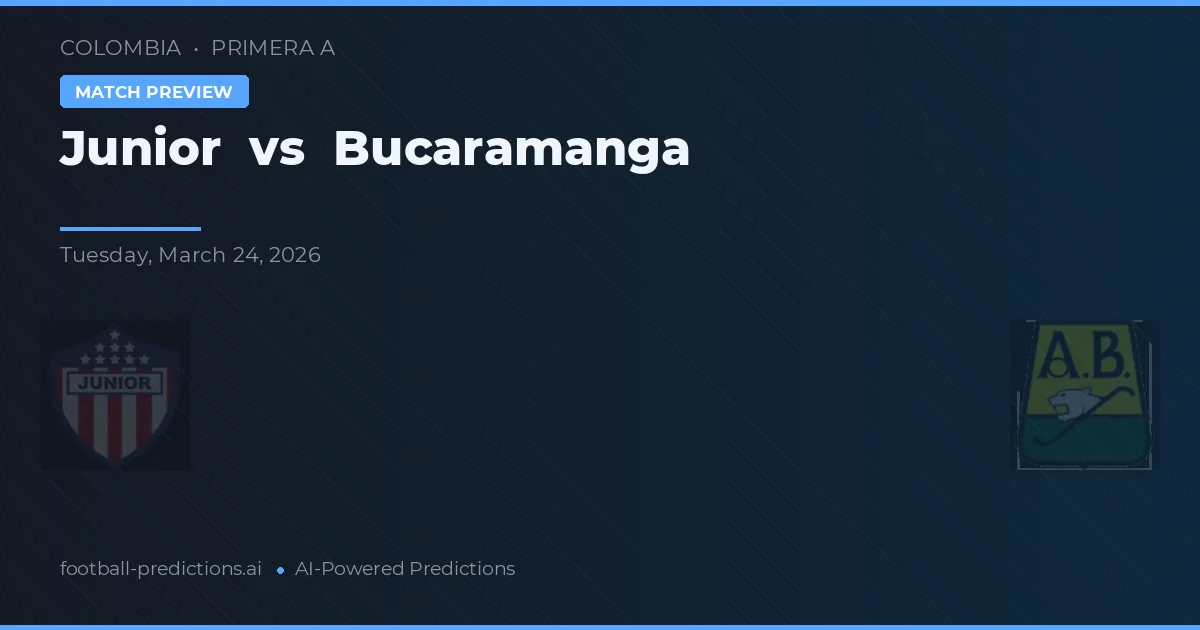 Junior vs Bucaramanga — prognóstico e prévia do jogo