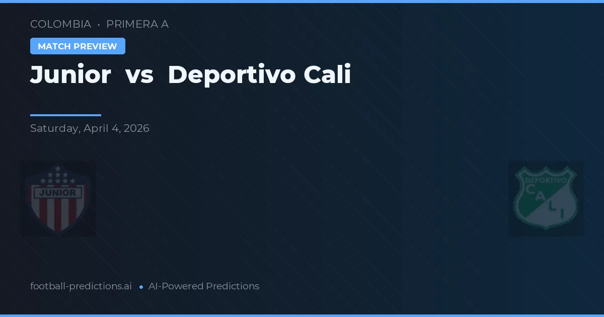 Junior vs Deportivo Cali — prognóstico e prévia do jogo