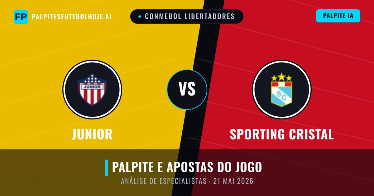 Junior vs Sporting Cristal — prognóstico e prévia do jogo