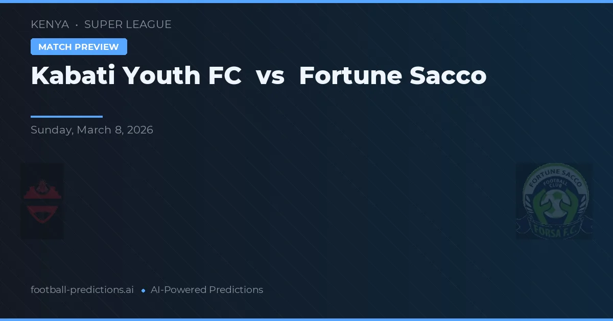 Kabati Youth FC vs Fortune Sacco — prognóstico e prévia do jogo