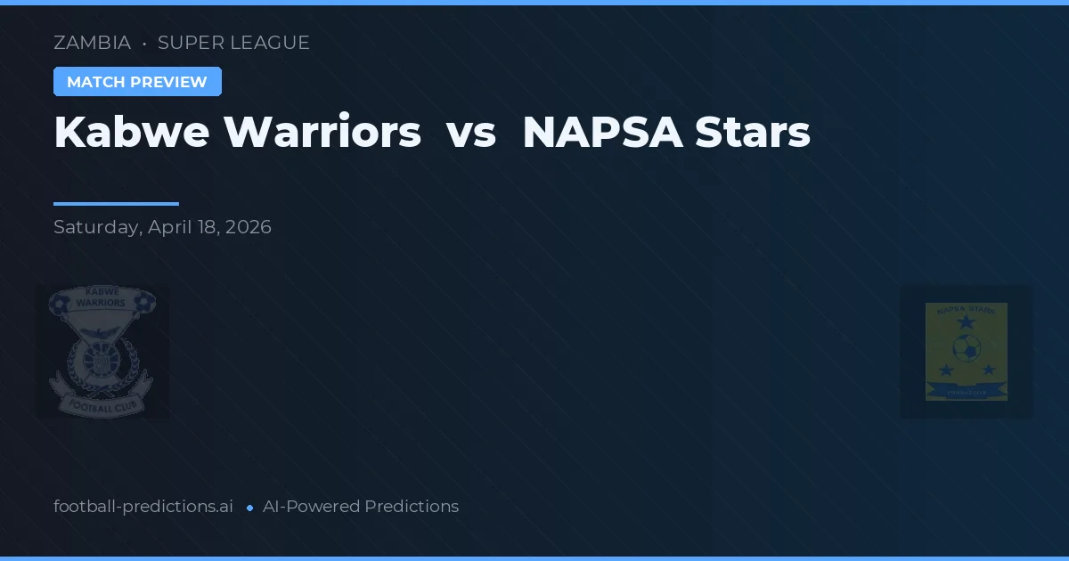 Guerreiros de Kabwe vs Estrelas NAPSA — prognóstico e prévia do jogo