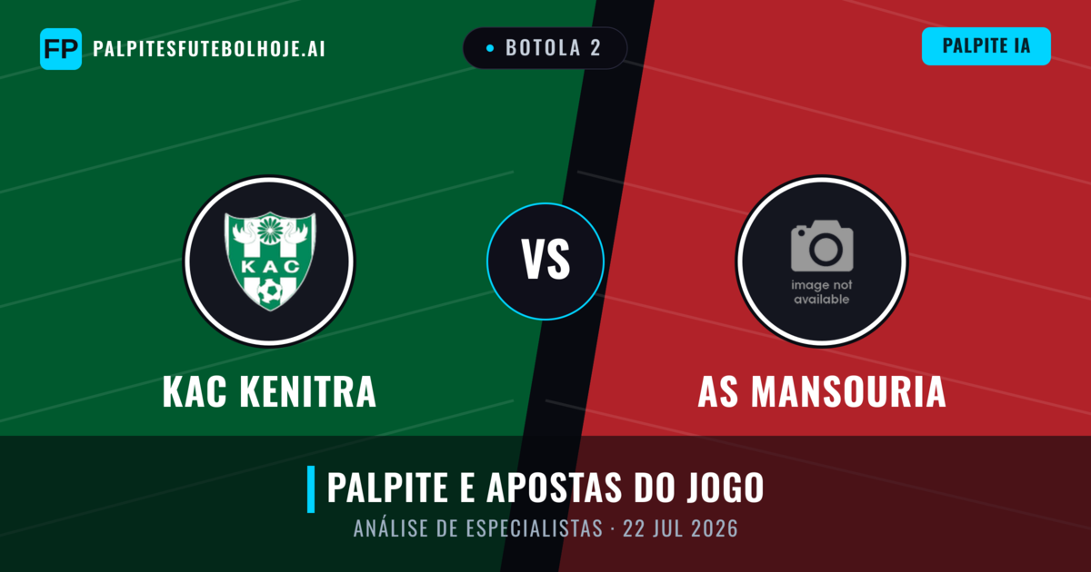 KAC Kenitra vs AS Mansouria — prognóstico e prévia do jogo
